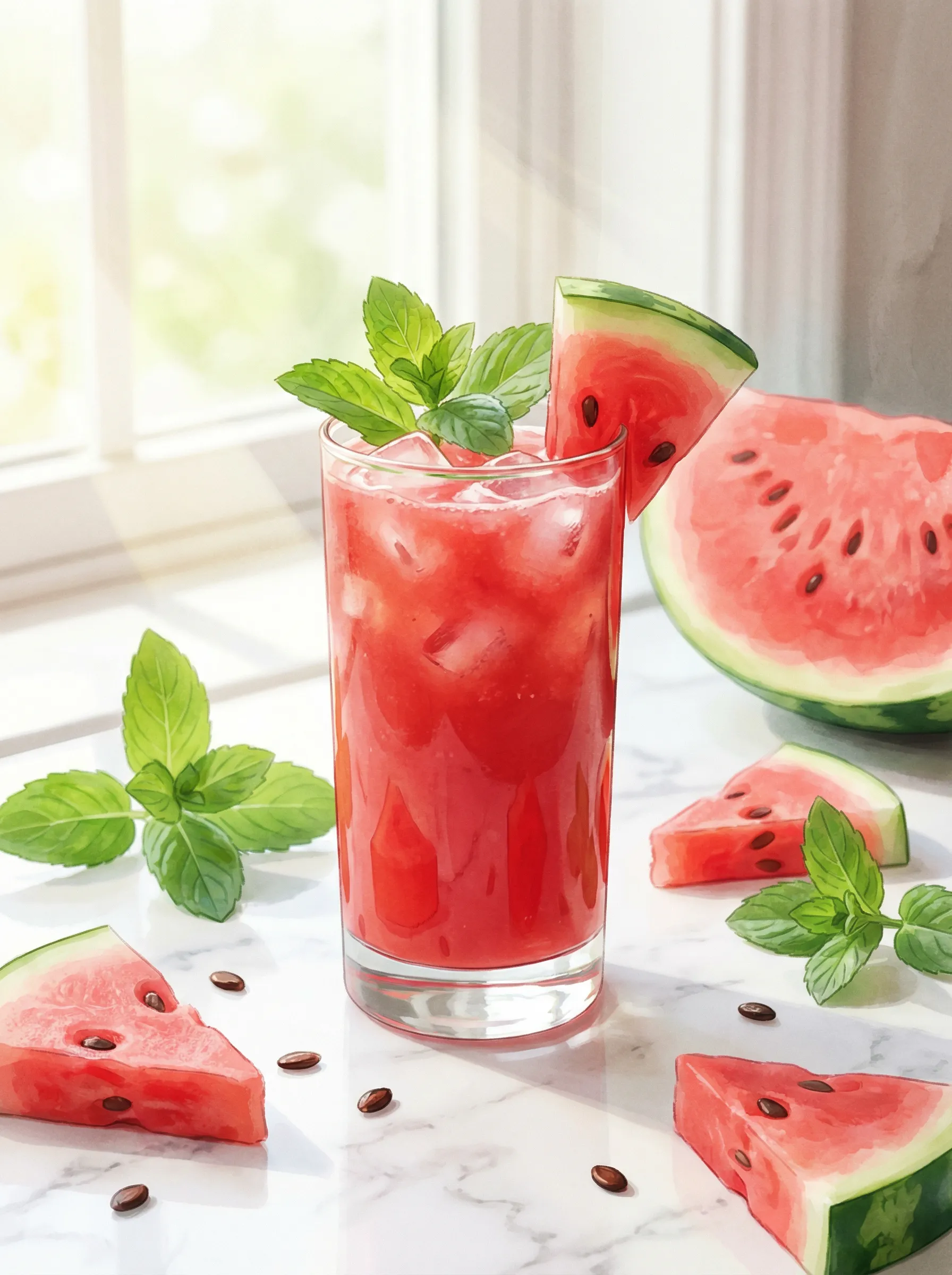 西瓜薄荷冰沙饮品 - 暗网禁区